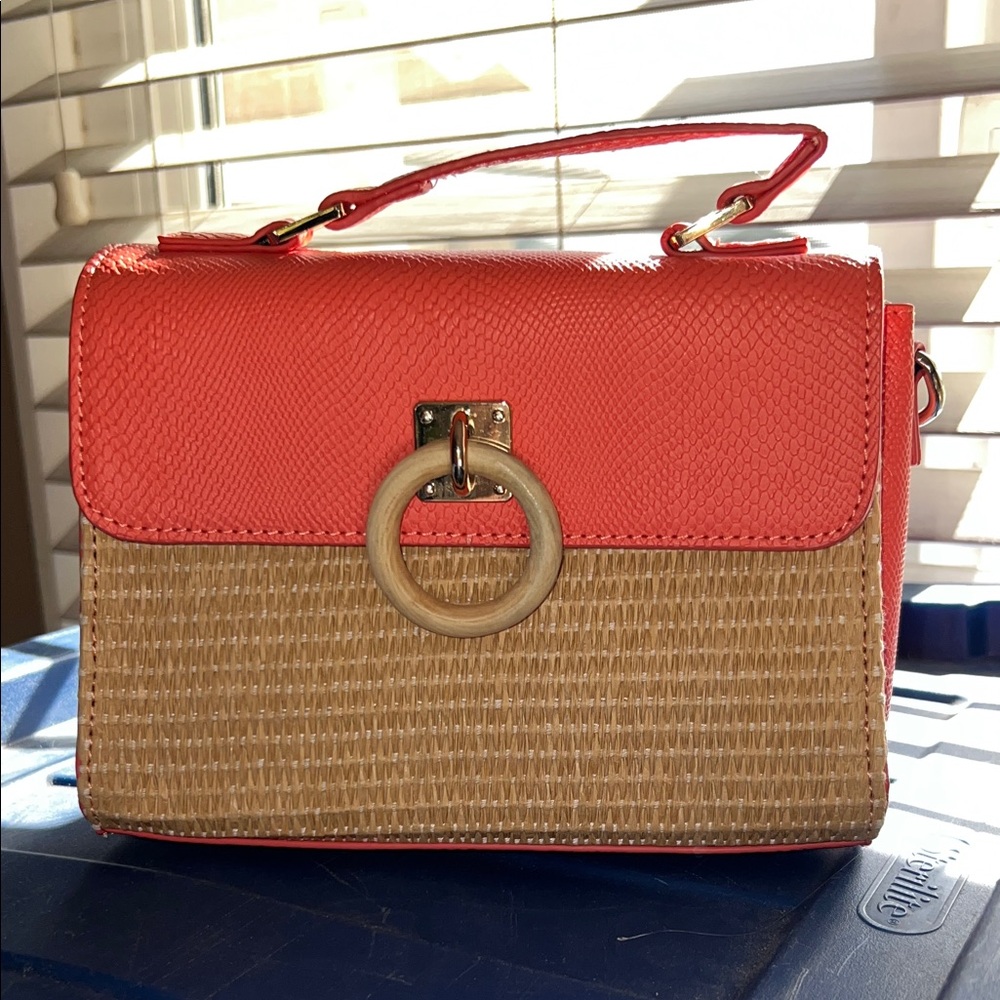 Chic Coral and Tan Women's Bag